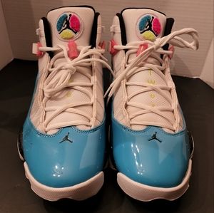 Jordan 6 Rings White Blue Fury Cyber Pink Sneakers Size 13